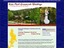 Tablet Screenshot of estesparkstreamsideweddings.com